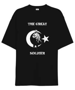 Great Soldier - Büyük Asker Siyah Oversize Unisex Tişört