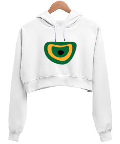 Green Eye Kadın Crop Hoodie Kapüşonlu Sweatshirt