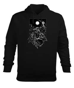 Grim Reaper - Fantastic Nightmare Siyah Erkek Kapüşonlu Hoodie Sweatshirt