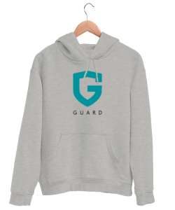 Guard - Koruma - Bodyguard Gri Unisex Kapşonlu Sweatshirt