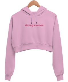 guclu kadin Kadın Crop Hoodie Kapüşonlu Sweatshirt