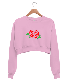 Gül Kadın Crop Sweatshirt