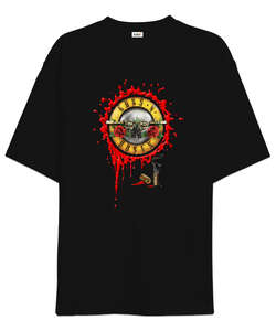 Guns N Roses Siyah Oversize Unisex Tişört