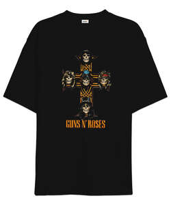 Guns N Roses Siyah Oversize Unisex Tişört