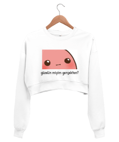 Güzelin miyim gerçekten Kadın Crop Sweatshirt