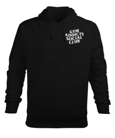 GYM Addıcts Socıal Club Erkek Kapüşonlu Hoodie Sweatshirt