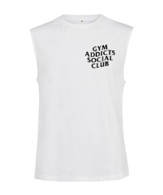 GYM Addıcts Socıal Club Kesik Kol Unisex Tişört