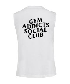 GYM Addıcts Socıal Club Kesik Kol Unisex Tişört