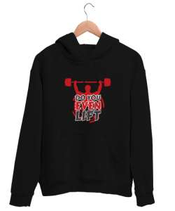 Gym, Fitnes, Halter, Body Boulding Siyah Unisex Kapşonlu Sweatshirt