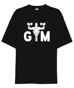 GYM - Fitness - Body Boulding Siyah Oversize Unisex Tişört