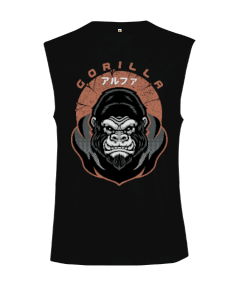 GYM Gorilla Kahverengi Kesik Kol Unisex Tişört