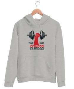 GYM - Halter Fitness - Hard Gri Unisex Kapşonlu Sweatshirt