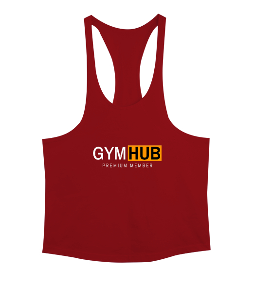 Gym Hub Premium Member Kırmızı Erkek Tank Top Atlet