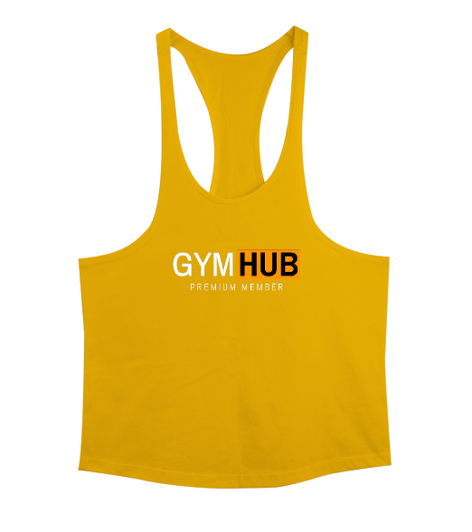 Gym Hub Premium Member Sarı Erkek Tank Top Atlet