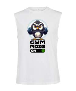 GYM Mode - Halter Fitness V2 Beyaz Kesik Kol Unisex Tişört