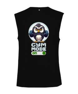 GYM Mode - Halter Fitness V2 Siyah Kesik Kol Unisex Tişört