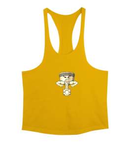 GYM PİSTON Sarı Erkek Tank Top Atlet