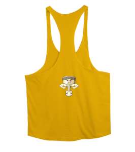 GYM PİSTON Sarı Erkek Tank Top Atlet