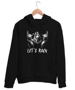 Hadi Sallanalım, Daima Rock - Bigfoot Lets Rock Siyah Unisex Kapşonlu Sweatshirt