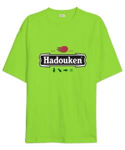 Hadouken Fıstık Yeşili Oversize Unisex Tişört