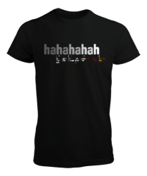 hahahahah - Kahkaha Değerleri- Siyah Erkek Tişört