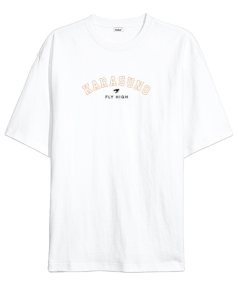 haikyuu- karasuno slogan Oversize Unisex Tişört