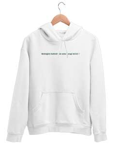 Halledicem ama hangi birini ? Beyaz Unisex Kapşonlu Sweatshirt