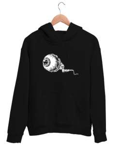 Halloween Eye - Ürkütücü Göz Siyah Unisex Kapşonlu Sweatshirt