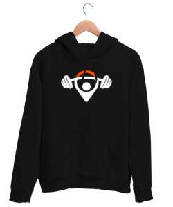 Halter - GYM - Fitness Siyah Unisex Kapşonlu Sweatshirt