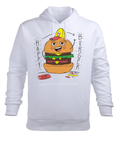 Hamburger Erkek Kapüşonlu Hoodie Sweatshirt