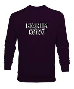 Hanım Köylü - Hanımcı Koyu Mor Erkek Sweatshirt