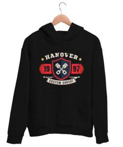 HANNOVER Siyah Unisex Kapşonlu Sweatshirt