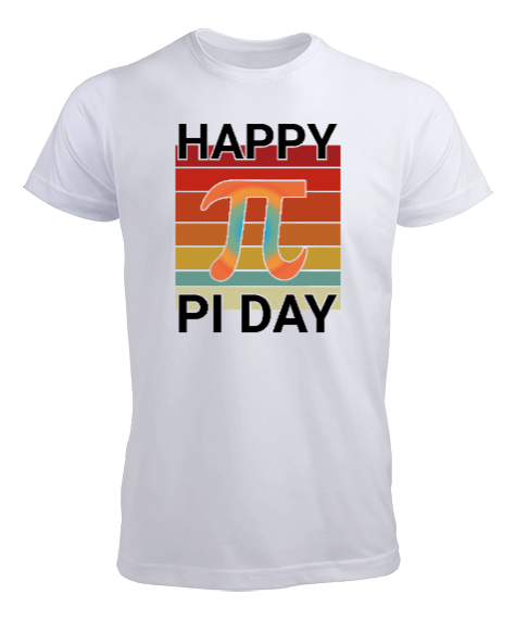 Happy Pi Day Beyaz Erkek Tişört