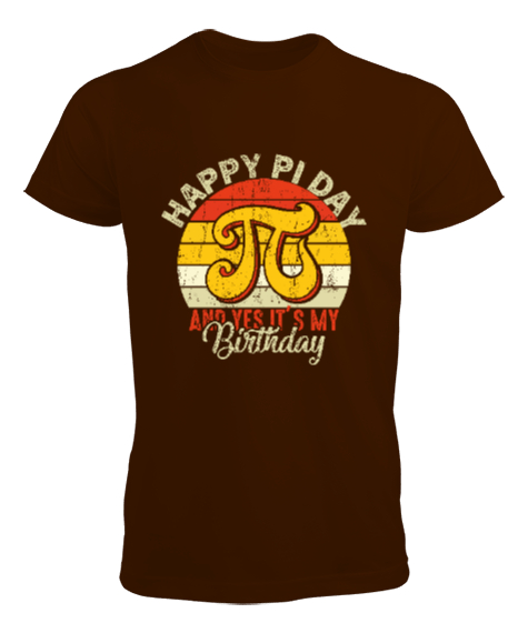 Happy Pi Day Kahverengi Erkek Tişört