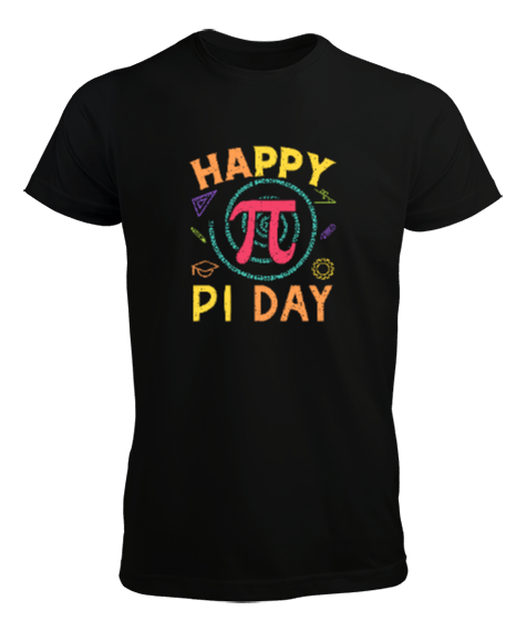 Happy Pi Day - Pi Sayısı V3 Siyah Erkek Tişört