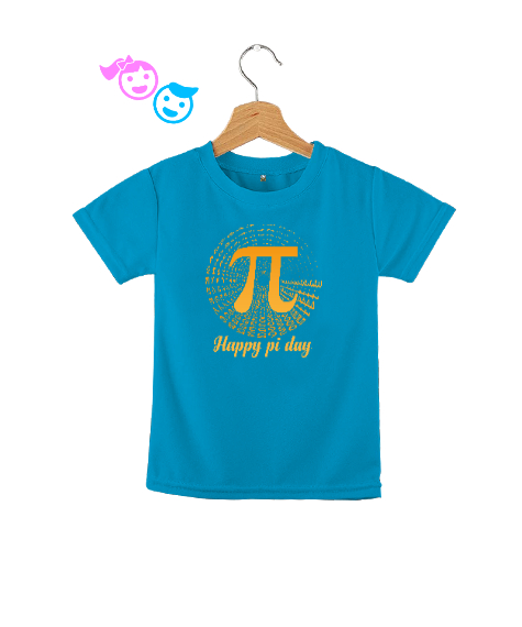 Happy Pi Day Turkuaz Çocuk Unisex