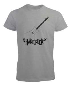 Hard Rock - Gitar Gri Erkek Tişört