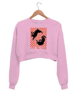 Harry Styles Love on tour Harrys House Pembe Kadın Crop Sweatshirt