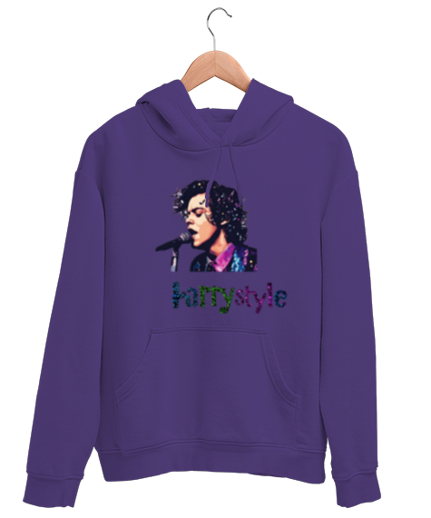 Tisho - Harry styles Mor Unisex Kapşonlu Sweatshirt