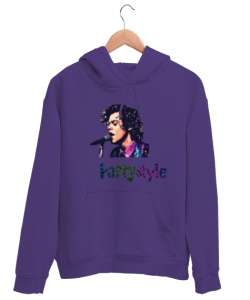 Harry styles Mor Unisex Kapşonlu Sweatshirt