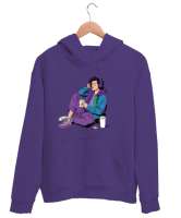 Harry styles Mor Unisex Kapşonlu Sweatshirt - Thumbnail