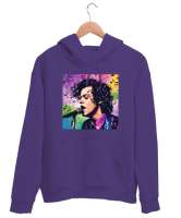 Harry styles Mor Unisex Kapşonlu Sweatshirt - Thumbnail