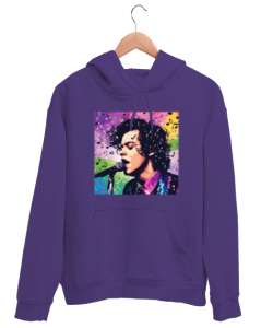 Harry styles Mor Unisex Kapşonlu Sweatshirt