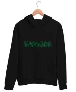 HARVARD TASARIMI SİZLERLE Siyah Unisex Kapşonlu Sweatshirt