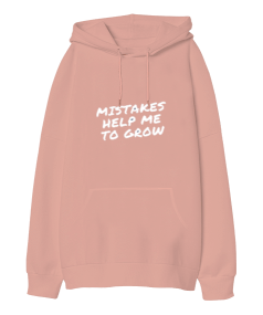 Hatalar benim gelişimimi sağlıyor motivasyon Oversize Unisex Kapüşonlu Sweatshirt