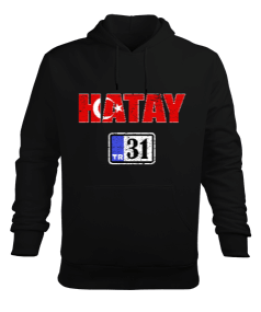 hatay, hatay şehir,Türkiye,Türkiye bayrağı. Erkek Kapüşonlu Hoodie Sweatshirt