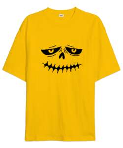 Hayalet Surat - Ghost Face Sarı Oversize Unisex Tişört