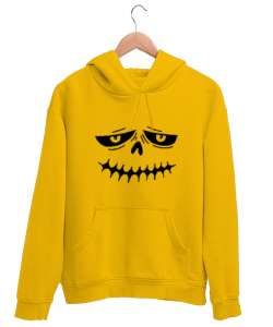 Hayalet Surat - Ghost Face Sarı Unisex Kapşonlu Sweatshirt