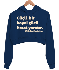 Hayaller Kadın Crop Hoodie Kapüşonlu Sweatshirt