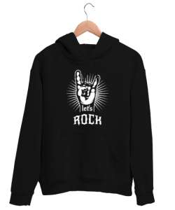 Haydi Sallanalım - Lets Rock Siyah Unisex Kapşonlu Sweatshirt